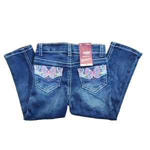 NWT ARIZONA Girls Butterfly Skinny Jeans Sz. 2T
